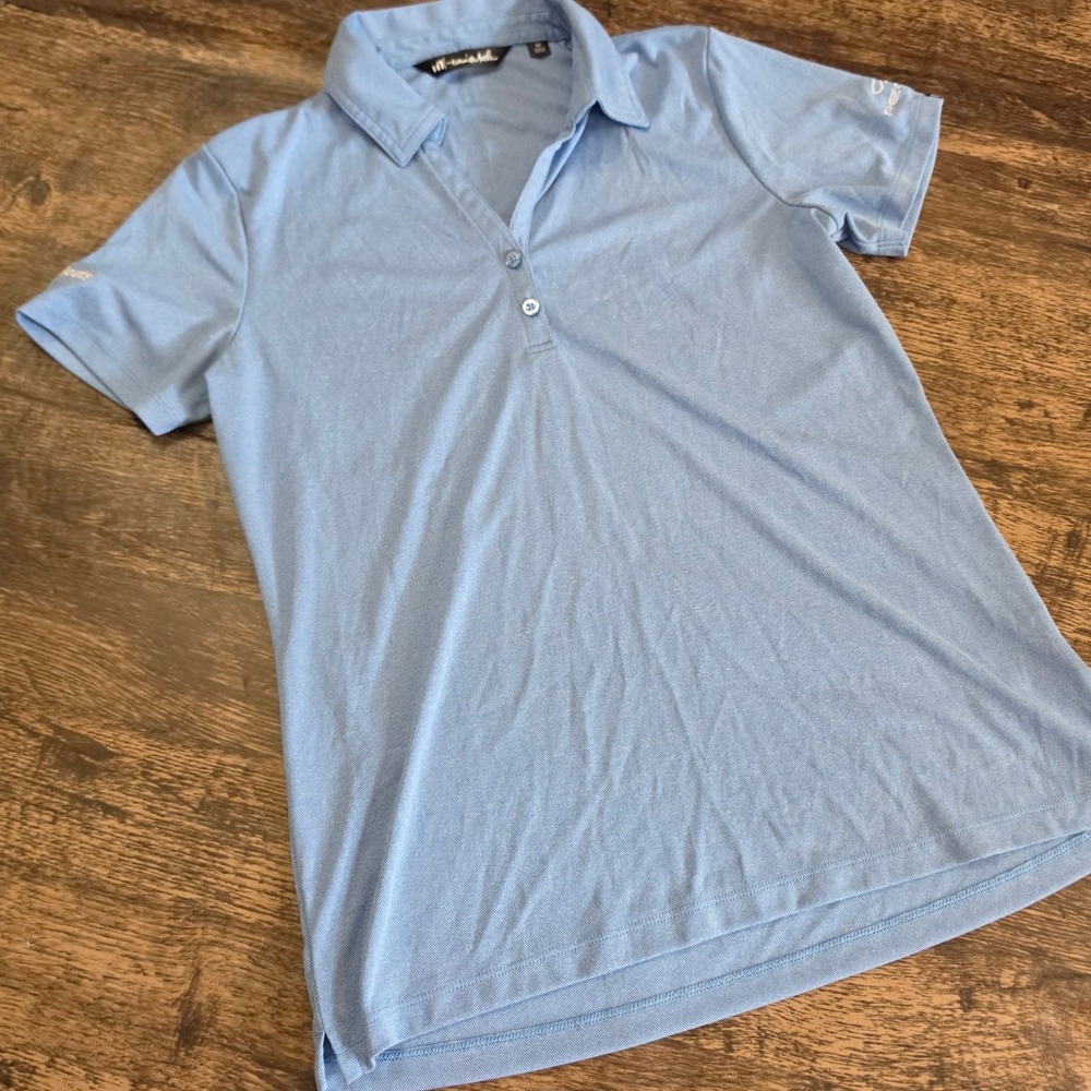 TRAVISMATHEW Polo Shirt Womens Medium Blue Regal Golf Top